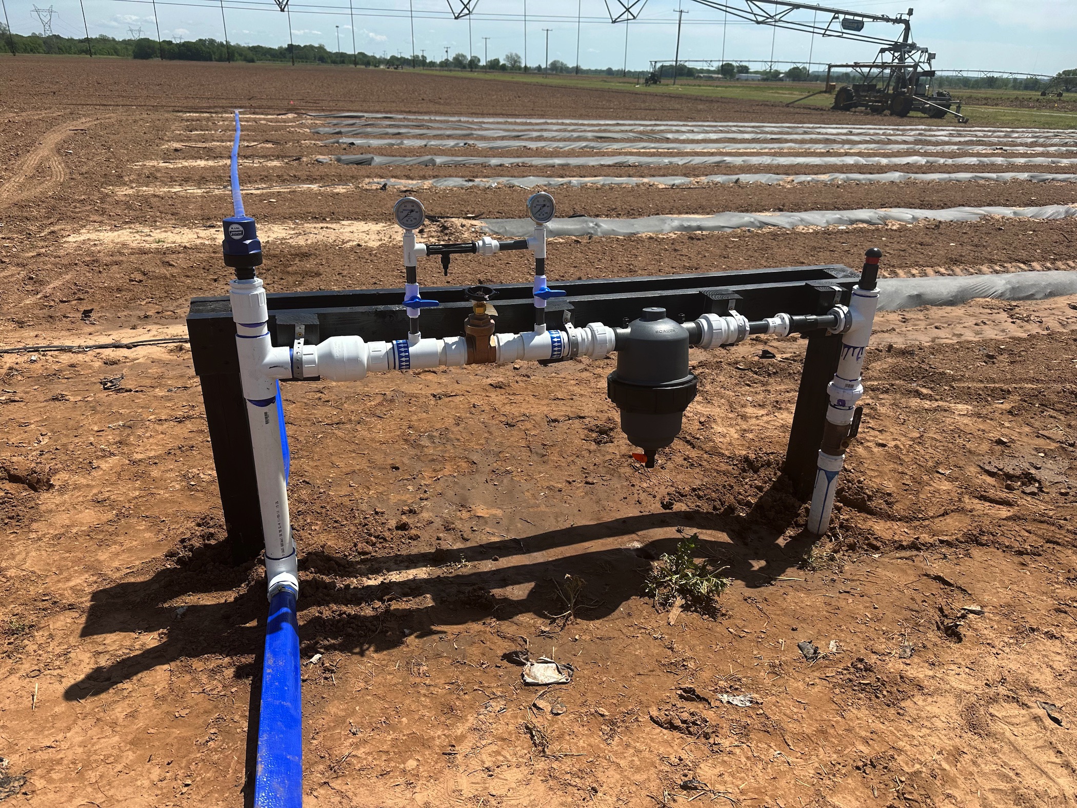 photo of irrigation controls at Seed to Supper Farm